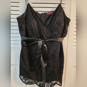 Marina Black Lace Camisole Top